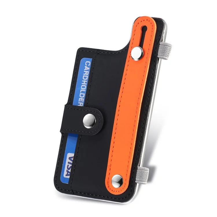 Phone Card Holder Wristband Kickstand PU Leather Phone Card Bag