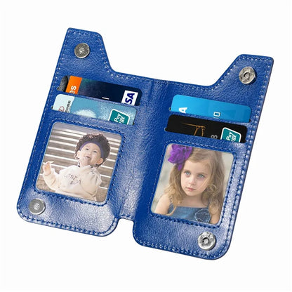 Phone Zipper Wallet Card Bag PU Leather Adhesive Kickstand Card Holder