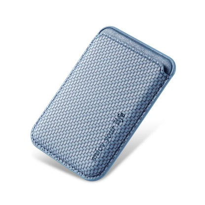 Magnetic Card Holder Carbon Fiber Texture PU Leather Phone Card Bag