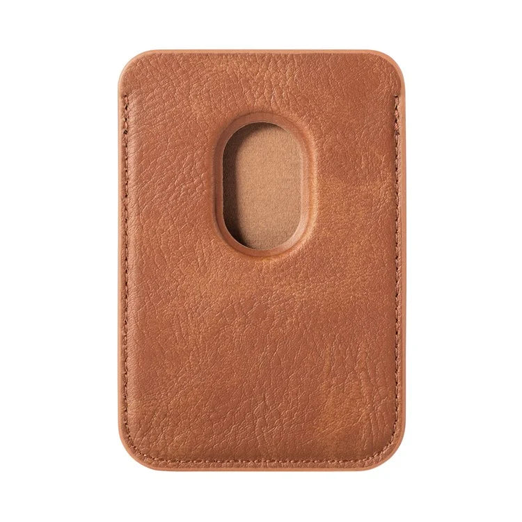 Magnetic Card Holder Carbon Fiber Texture PU Leather Phone Card Bag