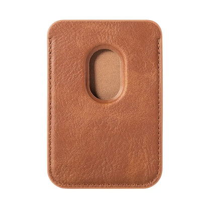 Magnetic Card Holder Carbon Fiber Texture PU Leather Phone Card Bag