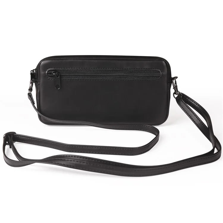 6.7-6.9 inch Crossbody Bag Fanny Packs Crazy Horse Texture Leather Belt Bag Crossbody Purse Traveling Workout