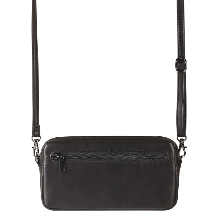 6.7-6.9 inch Crossbody Bag Fanny Packs Crazy Horse Texture Leather Belt Bag Crossbody Purse Traveling Workout