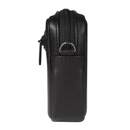 6.7-6.9 inch Crossbody Bag Fanny Packs Crazy Horse Texture Leather Belt Bag Crossbody Purse Traveling Workout