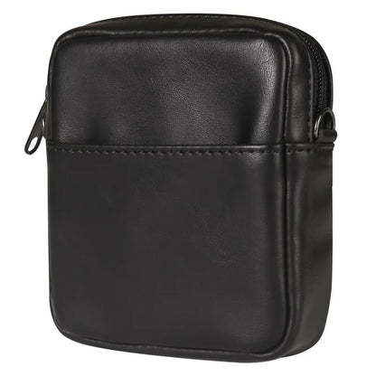 Small Crossbody Bag Vertical Zipper Foldable Phone Waist Bag Leather Belt Bag with Adjustable Strap