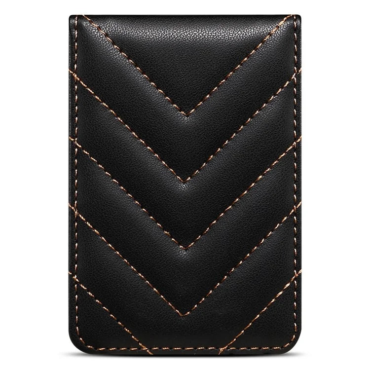 Adhesive Card Holder for Smart Phones Leather Card Bag with RFID Blocking, Kickstand