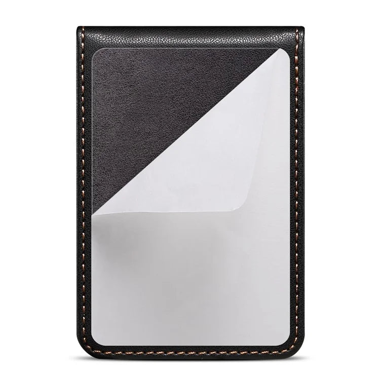 Adhesive Card Holder for Smart Phones Leather Card Bag with RFID Blocking, Kickstand