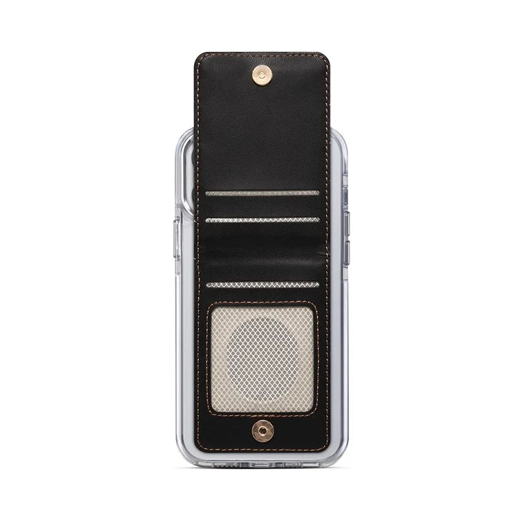 Adhesive Card Holder for Smart Phones Leather Card Bag with RFID Blocking, Kickstand