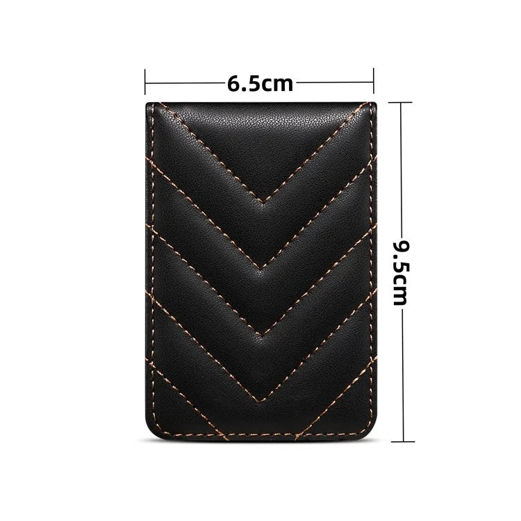 Adhesive Card Holder for Smart Phones Leather Card Bag with RFID Blocking, Kickstand
