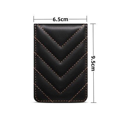 Adhesive Card Holder for Smart Phones Leather Card Bag with RFID Blocking, Kickstand