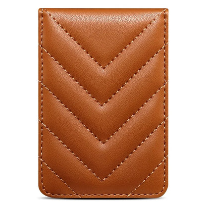 Adhesive Card Holder for Smart Phones Leather Card Bag with RFID Blocking, Kickstand