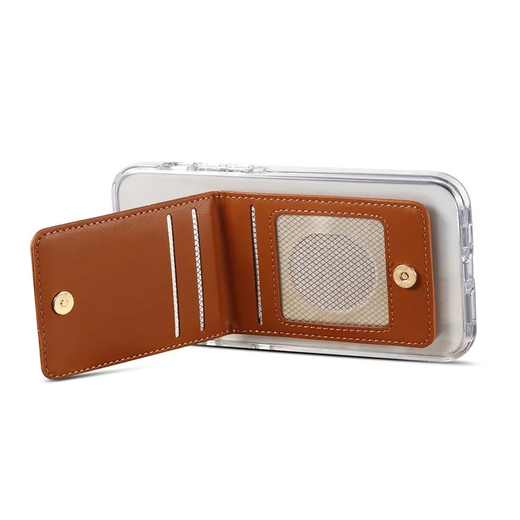 Adhesive Card Holder for Smart Phones Leather Card Bag with RFID Blocking, Kickstand