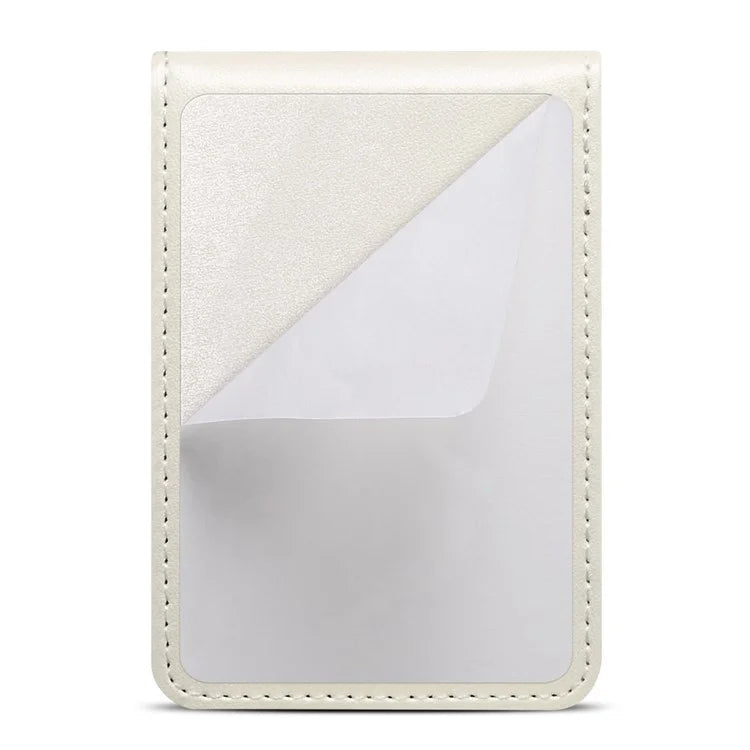 Adhesive Card Holder for Smart Phones Leather Card Bag with RFID Blocking, Kickstand