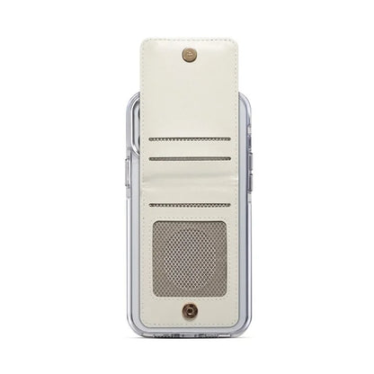 Adhesive Card Holder for Smart Phones Leather Card Bag with RFID Blocking, Kickstand