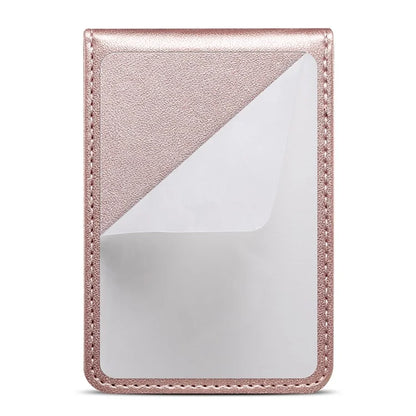 Adhesive Card Holder for Smart Phones Leather Card Bag with RFID Blocking, Kickstand