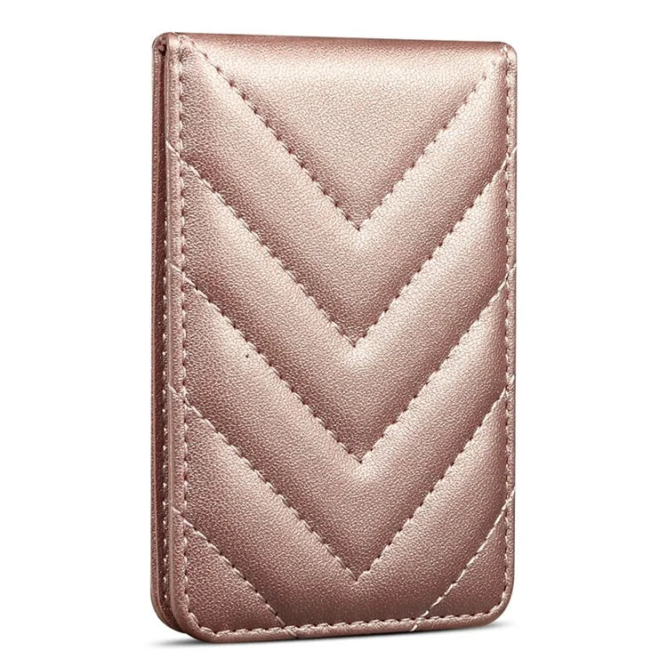 Adhesive Card Holder for Smart Phones Leather Card Bag with RFID Blocking, Kickstand