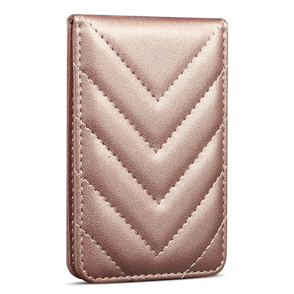 Adhesive Card Holder for Smart Phones Leather Card Bag with RFID Blocking, Kickstand