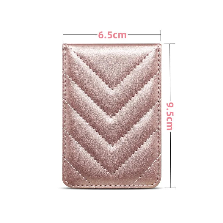 Adhesive Card Holder for Smart Phones Leather Card Bag with RFID Blocking, Kickstand