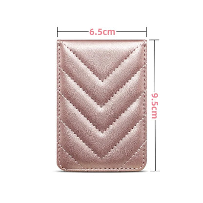 Adhesive Card Holder for Smart Phones Leather Card Bag with RFID Blocking, Kickstand