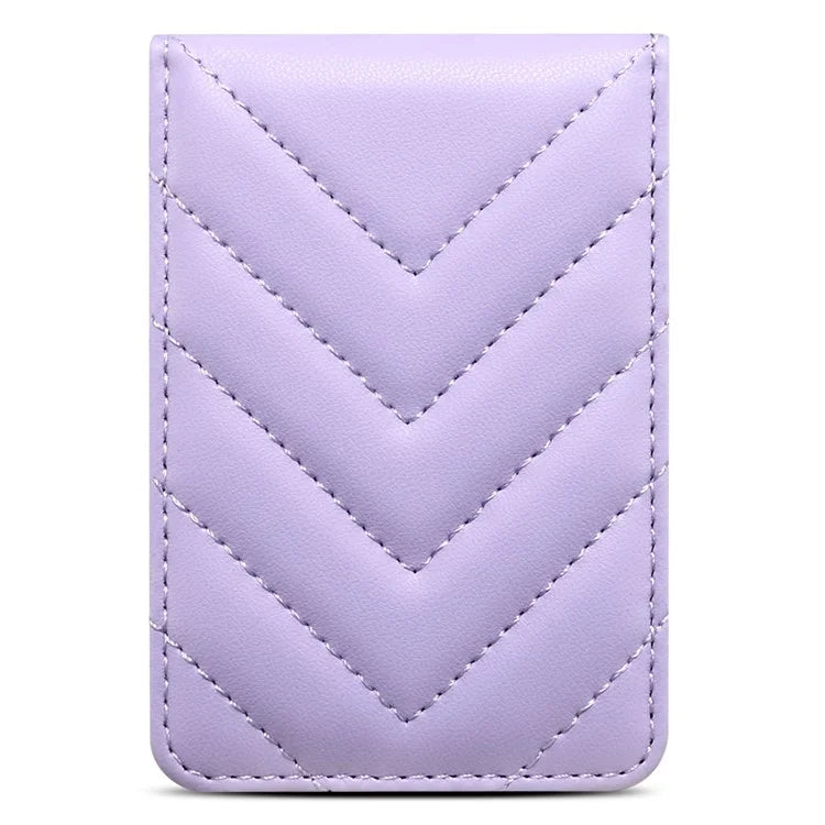 Adhesive Card Holder for Smart Phones Leather Card Bag with RFID Blocking, Kickstand