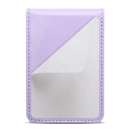 Adhesive Card Holder for Smart Phones Leather Card Bag with RFID Blocking, Kickstand