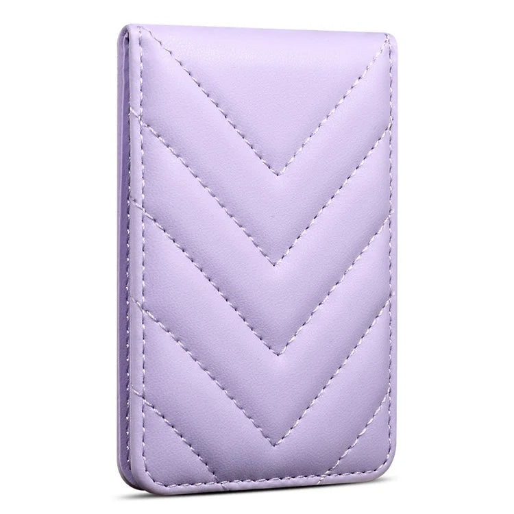 Adhesive Card Holder for Smart Phones Leather Card Bag with RFID Blocking, Kickstand