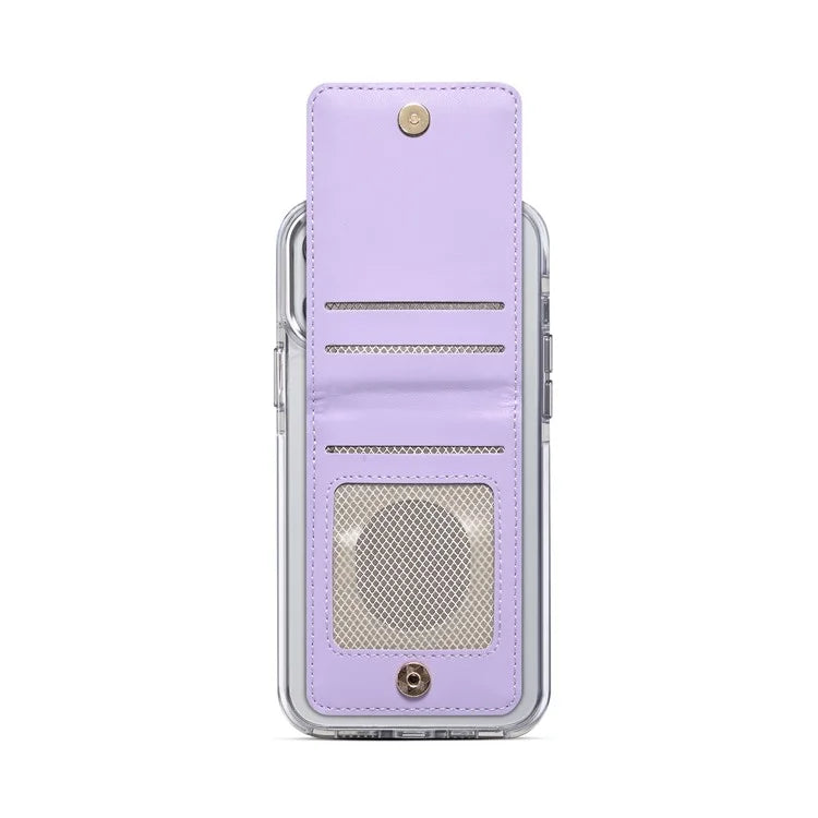 Adhesive Card Holder for Smart Phones Leather Card Bag with RFID Blocking, Kickstand