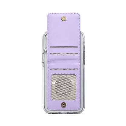 Adhesive Card Holder for Smart Phones Leather Card Bag with RFID Blocking, Kickstand