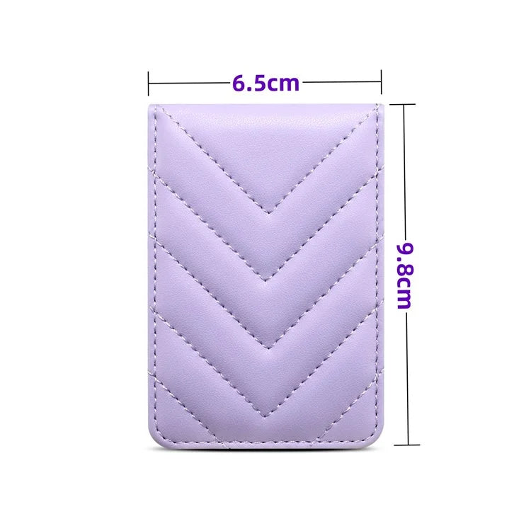 Adhesive Card Holder for Smart Phones Leather Card Bag with RFID Blocking, Kickstand