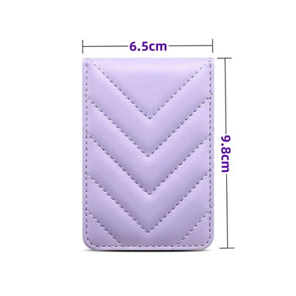 Adhesive Card Holder for Smart Phones Leather Card Bag with RFID Blocking, Kickstand