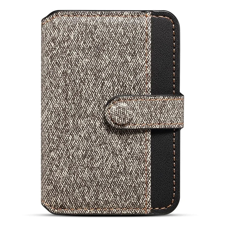 Color Matching Adhesive Card Holder for Mobile Phones Leather Card Bag with Kickstand