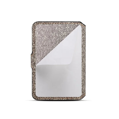 Color Matching Adhesive Card Holder for Mobile Phones Leather Card Bag with Kickstand
