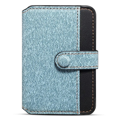 Color Matching Adhesive Card Holder for Mobile Phones Leather Card Bag with Kickstand