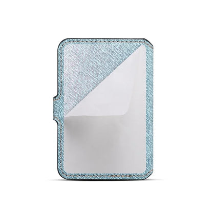 Color Matching Adhesive Card Holder for Mobile Phones Leather Card Bag with Kickstand