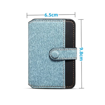 Color Matching Adhesive Card Holder for Mobile Phones Leather Card Bag with Kickstand