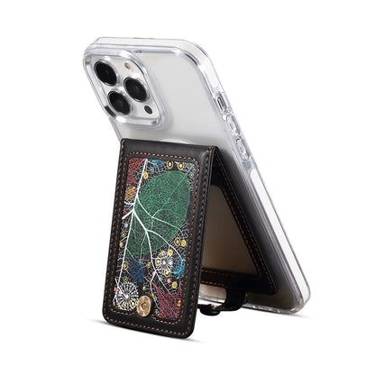 Adhesive Card Holder Kickstand RFID Blocking Credit Card Sleeves Sticker for Smartphones