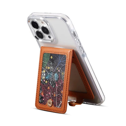 Adhesive Card Holder Kickstand RFID Blocking Credit Card Sleeves Sticker for Smartphones