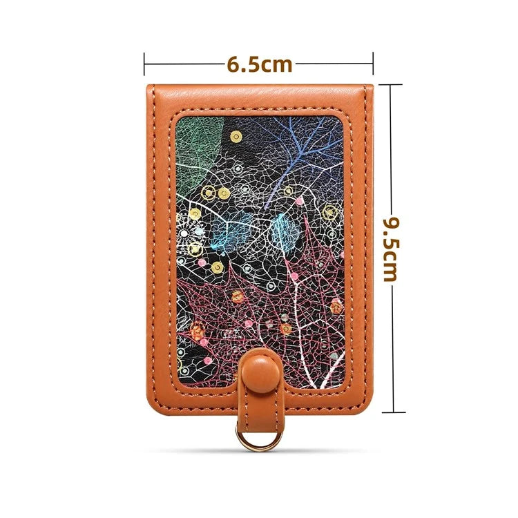 Adhesive Card Holder Kickstand RFID Blocking Credit Card Sleeves Sticker for Smartphones