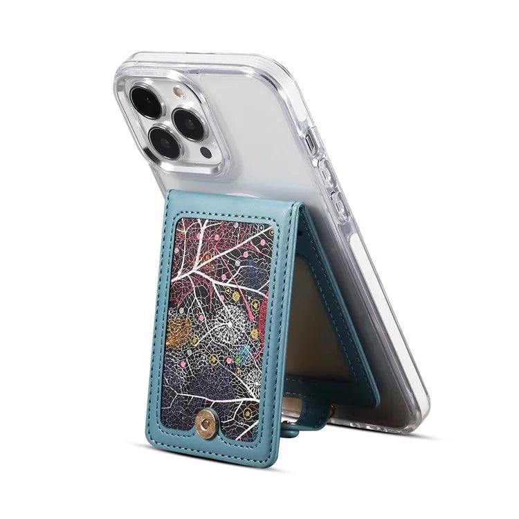 Adhesive Card Holder Kickstand RFID Blocking Credit Card Sleeves Sticker for Smartphones