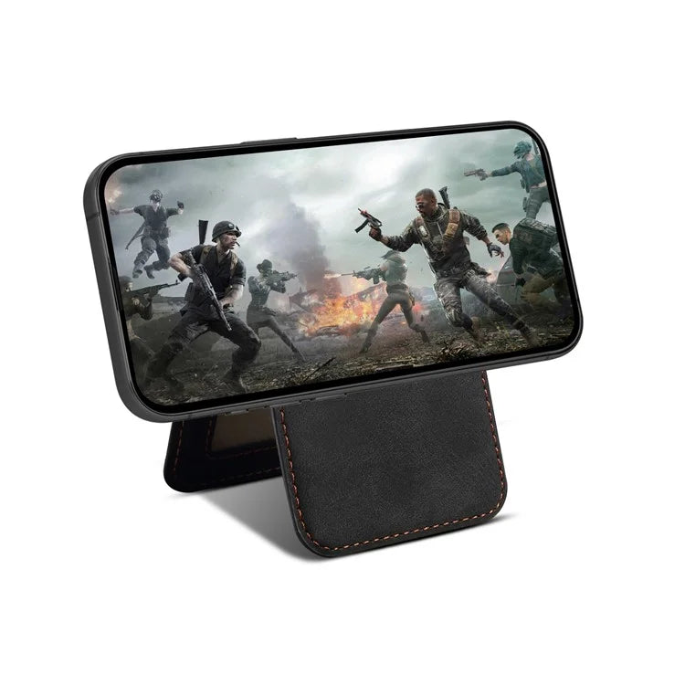 ESEBLE Magnetic Card Holder Compatible with MagSafe RFID Blocking Phone Leather Wallet Kickstand