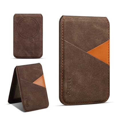ESEBLE Magnetic Card Holder Compatible with MagSafe RFID Blocking Phone Leather Wallet Kickstand