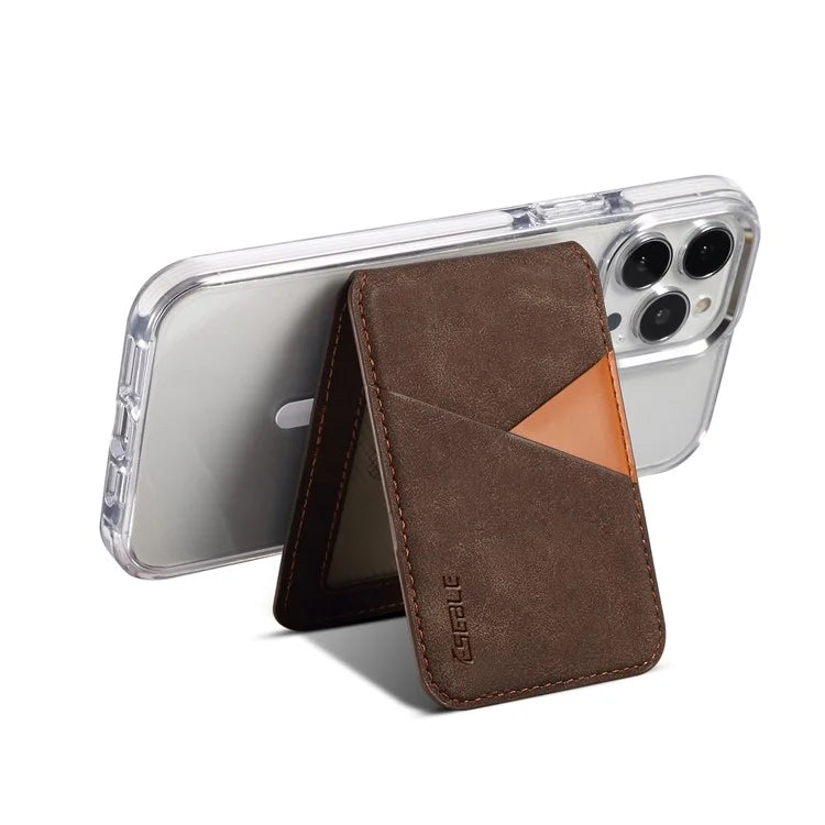 ESEBLE Magnetic Card Holder Compatible with MagSafe RFID Blocking Phone Leather Wallet Kickstand