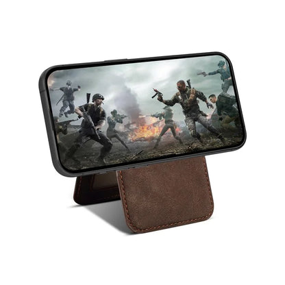 ESEBLE Magnetic Card Holder Compatible with MagSafe RFID Blocking Phone Leather Wallet Kickstand