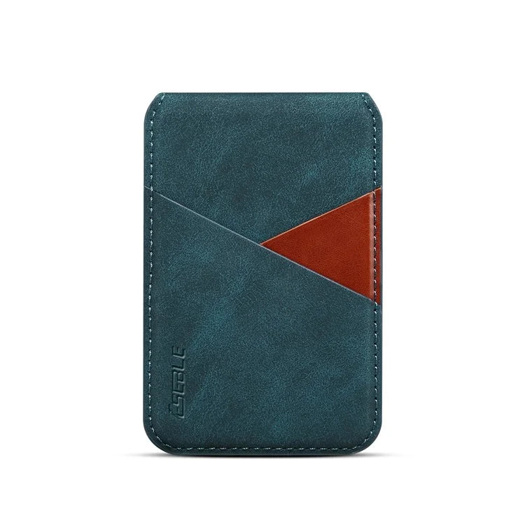 ESEBLE Magnetic Card Holder Compatible with MagSafe RFID Blocking Phone Leather Wallet Kickstand