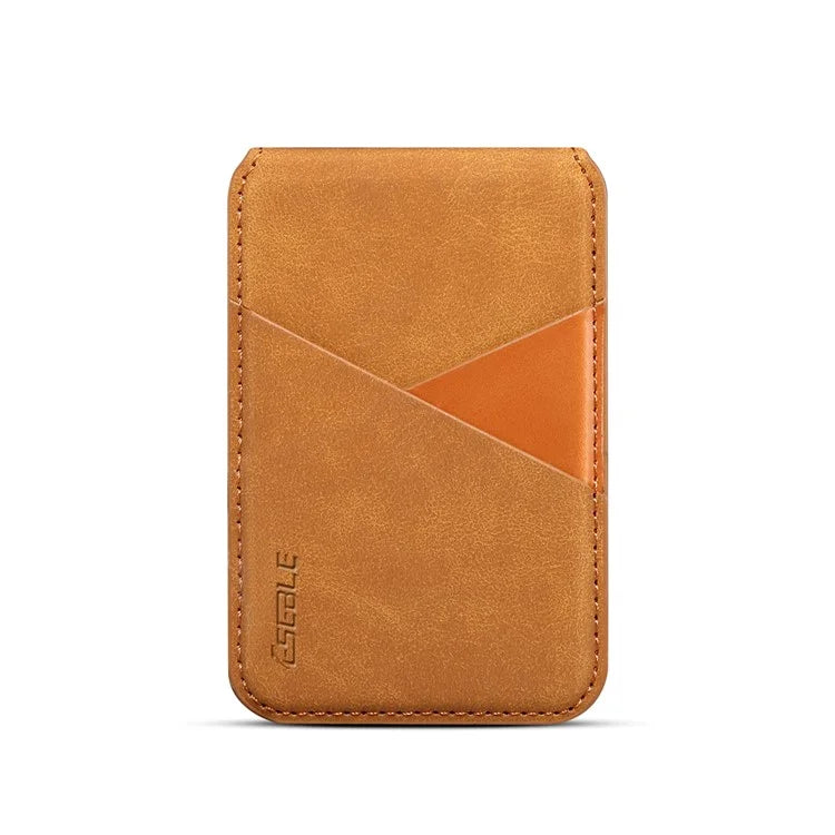 ESEBLE Magnetic Card Holder Compatible with MagSafe RFID Blocking Phone Leather Wallet Kickstand