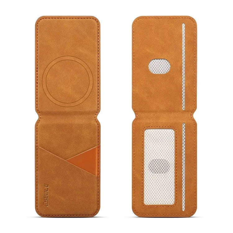 ESEBLE Magnetic Card Holder Compatible with MagSafe RFID Blocking Phone Leather Wallet Kickstand