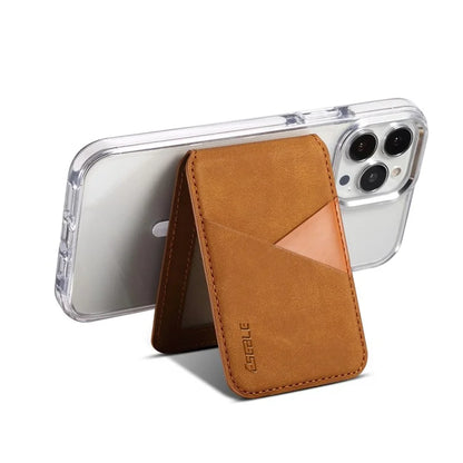 ESEBLE Magnetic Card Holder Compatible with MagSafe RFID Blocking Phone Leather Wallet Kickstand