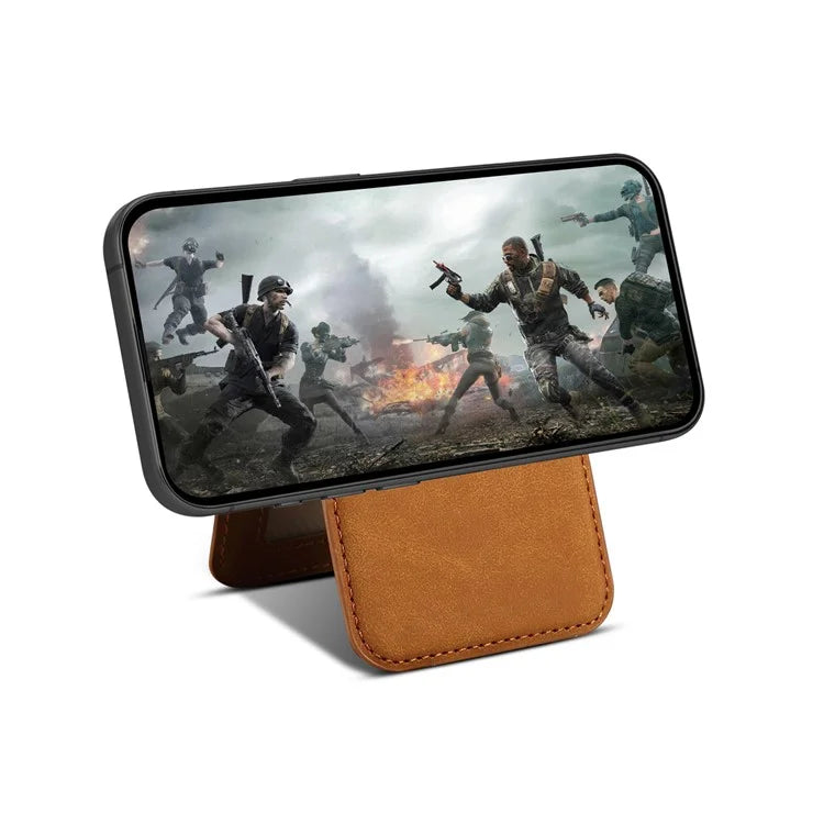 ESEBLE Magnetic Card Holder Compatible with MagSafe RFID Blocking Phone Leather Wallet Kickstand