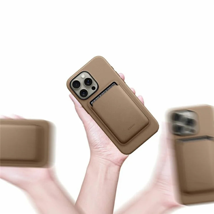 KZDOO Mag Elite Wallet Magnetic Card Holder Compatible with MagSafe Cell Phone Leather Wallet