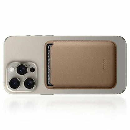 KZDOO Mag Elite Wallet Magnetic Card Holder Compatible with MagSafe Cell Phone Leather Wallet